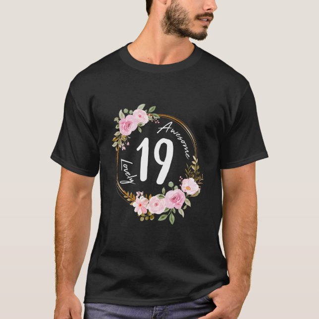 19 Floral Wreath Summer Flower T-Shirt (Front)