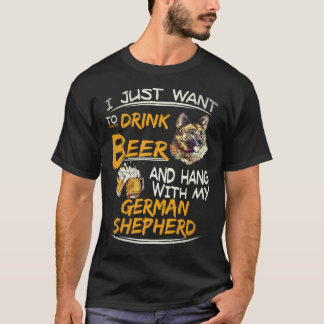 19 I Just Want To Drink Beer And Hang With My Germ T-Shirt