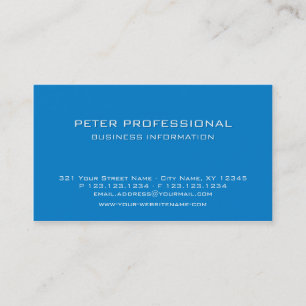 19 Modern Professional Business Card sky blue colo