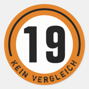 #19 RACING CLASSIC ROUND STICKER