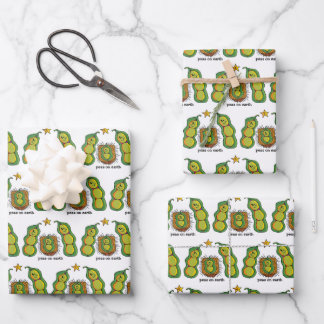 19" x 29" Peas on Earth Wrapping Paper Sheets, Mat