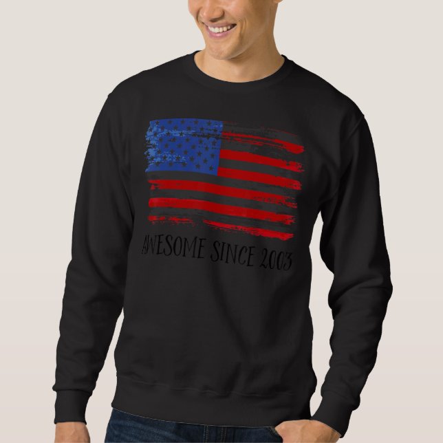 19 Year Old Awesome Since 2003 19th Birthday Sweatshirt (Front)