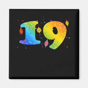 19 Year Old Girls 19th Birthday Magnet