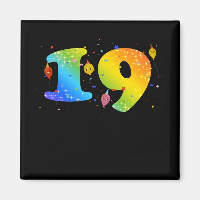 19 Year Old Girls 19th Birthday Magnet (Front)