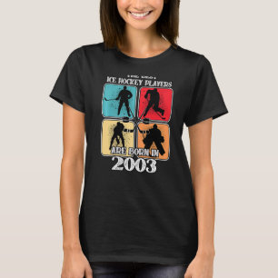 19 Year Old Ice Hockey Player 2003 19th Birthday V T-Shirt