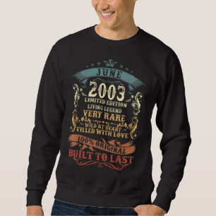 19 Year Old June 19th Birthday For Men Women Sweatshirt