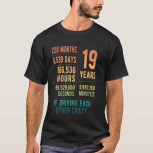 19 Years Married Funny 19th Wedding Anniversary T-Shirt