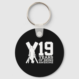 19 Years Of Being Awesome Cricket 19th Birthday  Key Ring