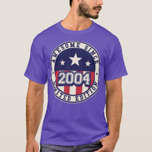 19 Years Old Awesome Since 2004 19th Birthday T-Shirt