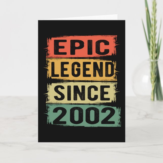 19 Years Old Bday 2002 Epic Legend 19th Birthday Card (Front)