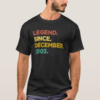 19 Years Old  Legend Since December 2003 19th Birt T-Shirt