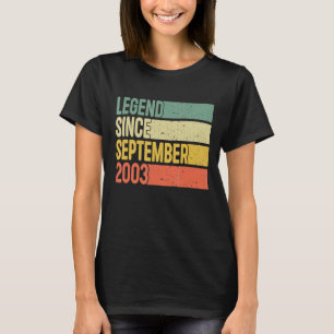 19 Years Old Legend Since September 2003 19th Bir T-Shirt