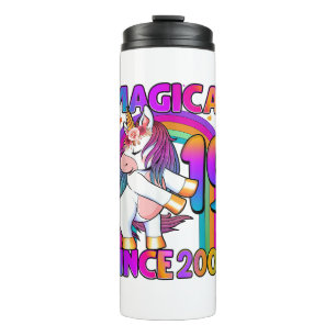 19 Years Old Unicorn Flossing 19th Birthday Girl U Thermal Tumbler
