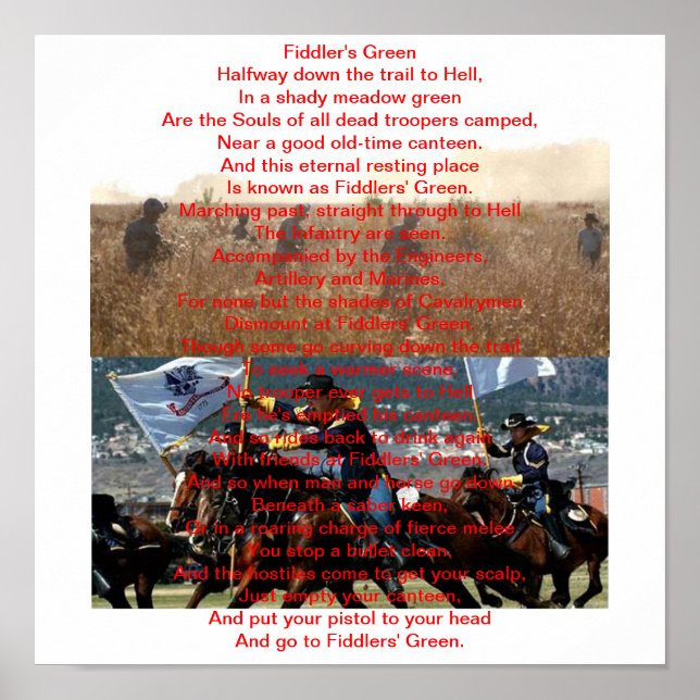 19D Poem Fiddler's Green Poster (Front)