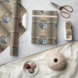 19th & 8th Anniversary   Photo Wrapping Paper<br><div class="desc">It's their wedding anniversary? Won't this be fun to give her; an original designed,  rose frame in a taupe/bronzey colour,  19th or 8th wedding anniversary,  with her favourite pic on a commemorative wrapping paper to mark their milestone event!</div>