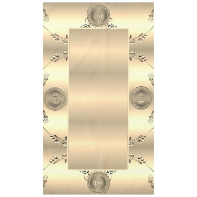 19th & 8th Bronze Wedding Anniversary Tablecloth (Front)