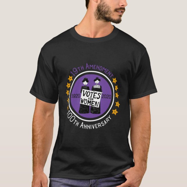 19Th Amendment Xix Suffragette 100 Yrs Anniversary T-Shirt (Front)