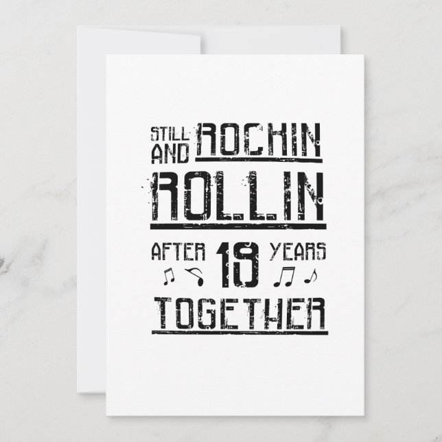 19th Anniversary - 19 Years Couples Gift Card (Front)