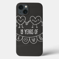 19th Anniversary Gift Chalk Hearts