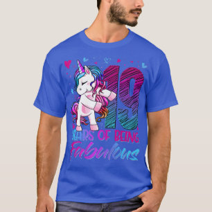 19th Birthday 19 Year Old Girl Flossing Unicorn P T-Shirt