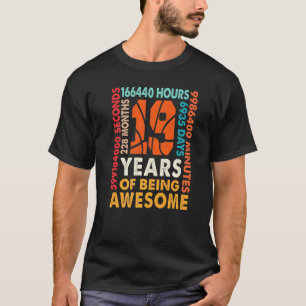 19th Birthday 19 Years Old 228 Months Basketball B T-Shirt