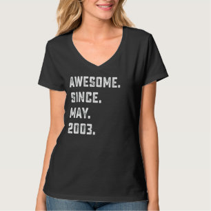 19th Birthday Awesome Since May 2003 19 Years Old T-Shirt