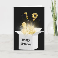 19th Birthday Balloons In White Box
