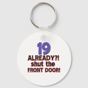 19th birthday designs key ring