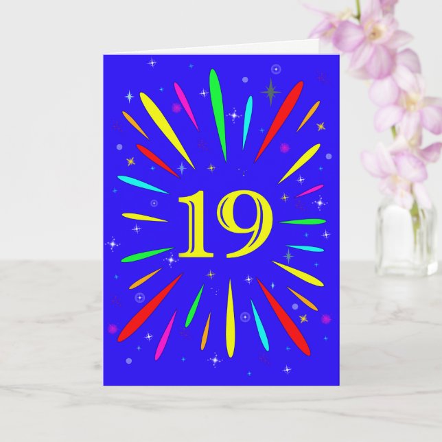 19th Birthday Explosion Card (Orchid)