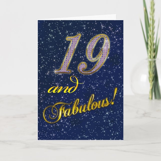 19th birthday for someone Fabulous Card (Front)