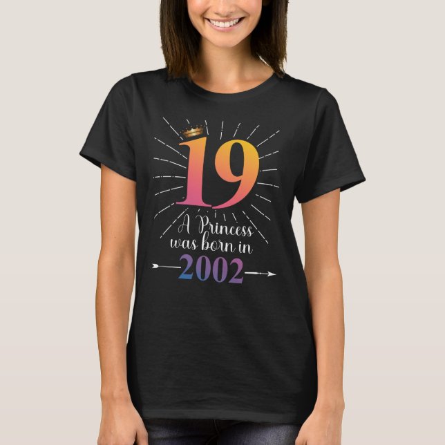 19th Birthday Gift 19 Years T-Shirt (Front)
