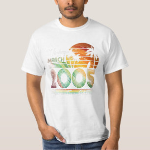 19th Birthday Gift Vintage Retro March T-Shirt