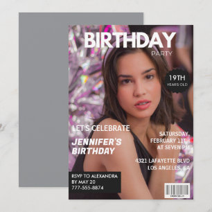 19th birthday invitations for her Magazine Cover