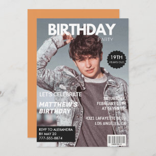 19th birthday invitations for him Magazine Cover