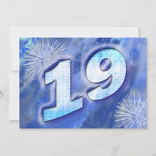 19th Birthday Party Invitation (Front)