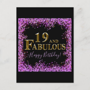 19th Birthday  Postcard