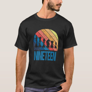 19Th Birthday Retro Chess 19 Years Old Boy Girl T-Shirt