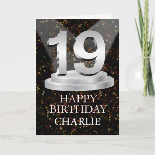 19th Birthday Spotlights Add A Name Card