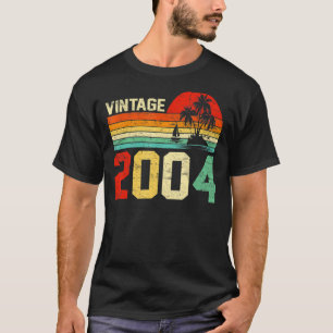 19th Birthday Vintage 2004 Retro Boy Girl 19 Year T-Shirt