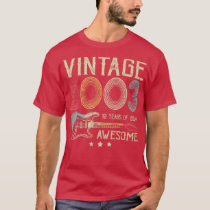 19th Birthday Womens Mens Vintage Awesome 2003 Gui T-Shirt