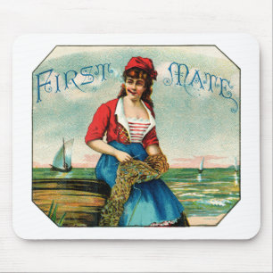 19th C. First Mate Cigars Mouse Mat