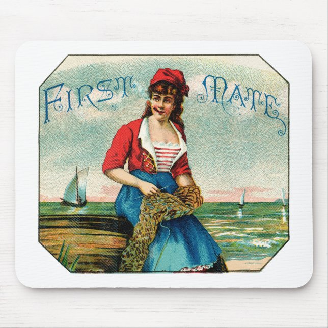 19th C. First Mate Cigars Mouse Mat (Front)