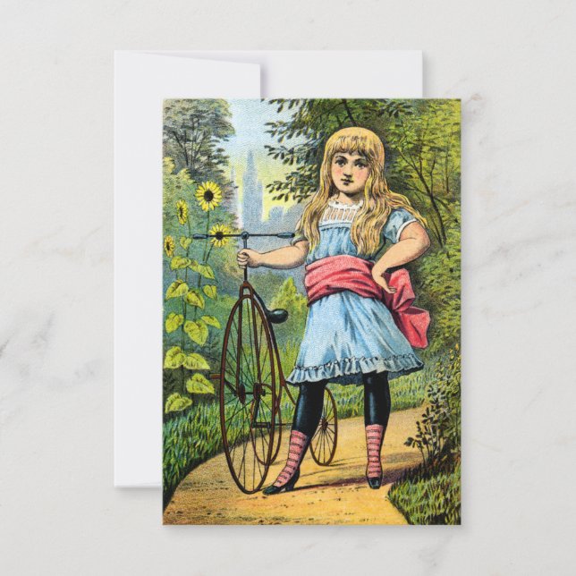 19th C. Girl and her Tricycle (Front)