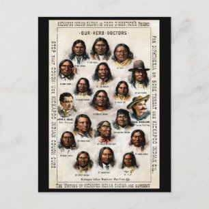 19th C. Indian Medicine Poster Postcard