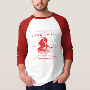 19th C. Marks Twains Jumping Frog, red T-Shirt