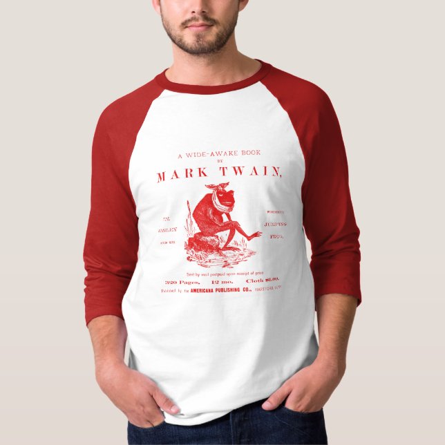 19th C. Marks Twains Jumping Frog, red T-Shirt (Front)