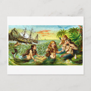 19th C. Mermaids Postcard