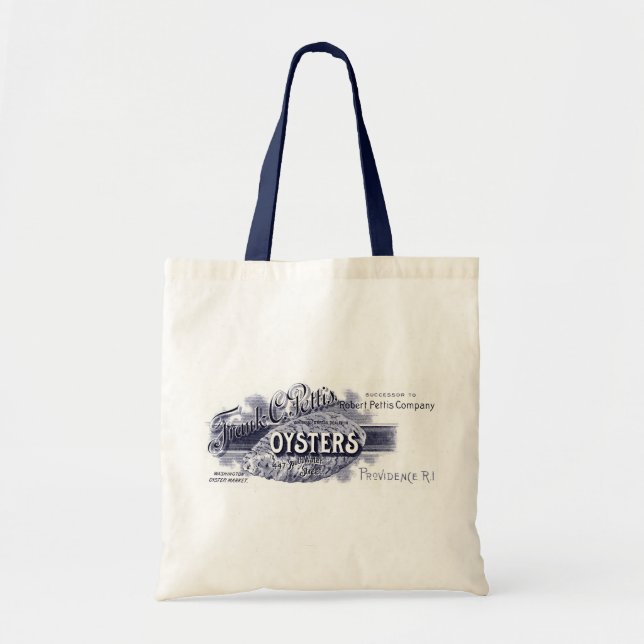 19th C. Oysters, blue Tote Bag (Front)