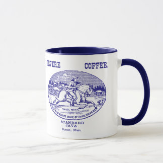 19th C. Revere Coffee of Boston, blue Mug