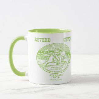 19th C. Revere Coffee of Boston, green Mug